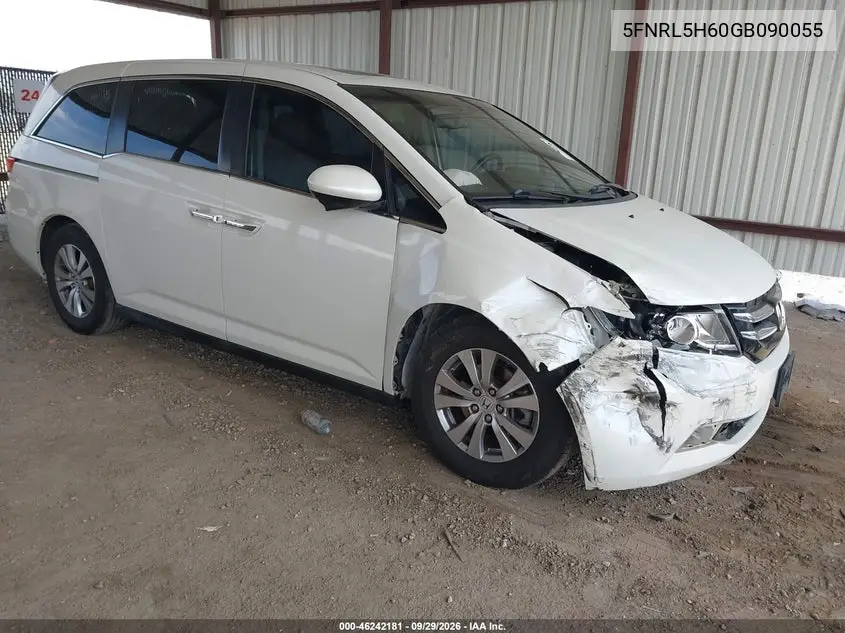HONDA ODYSSEY 2016, VIN 5FNRL5H60GB090055