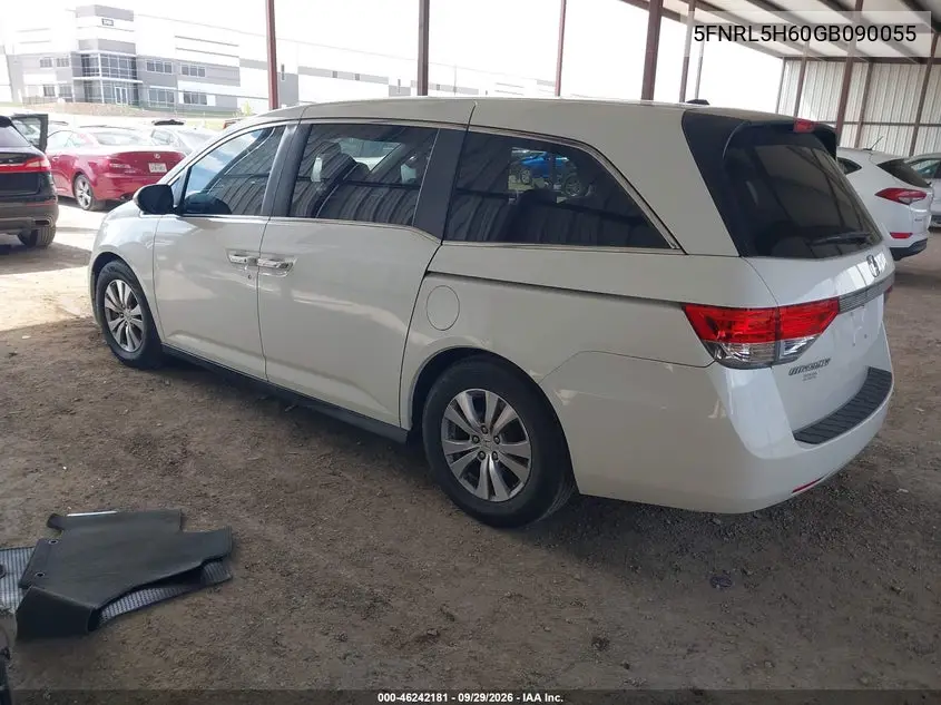 2016 HONDA ODYSSEY VIN 5FNRL5H60GB090055 — фото 3