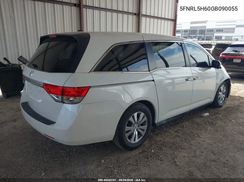 2016 HONDA ODYSSEY VIN 5FNRL5H60GB090055 — фото 4