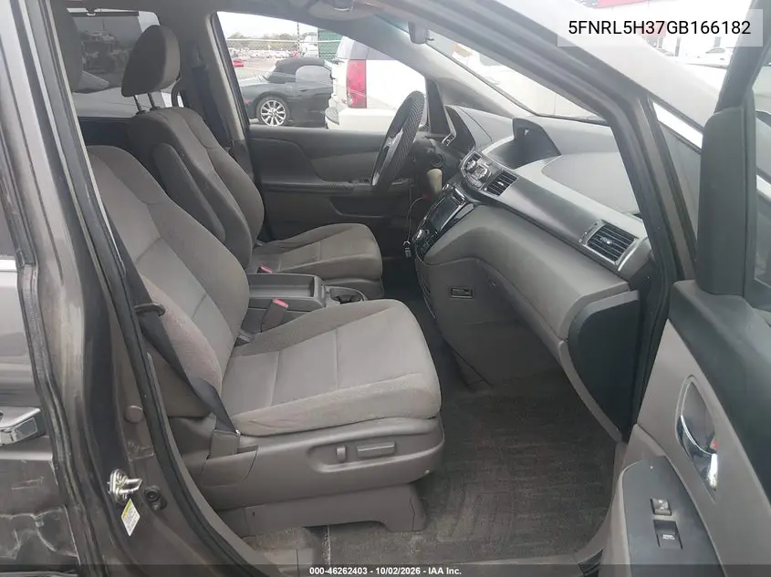 2016 HONDA ODYSSEY VIN 5FNRL5H37GB166182 — фото 5