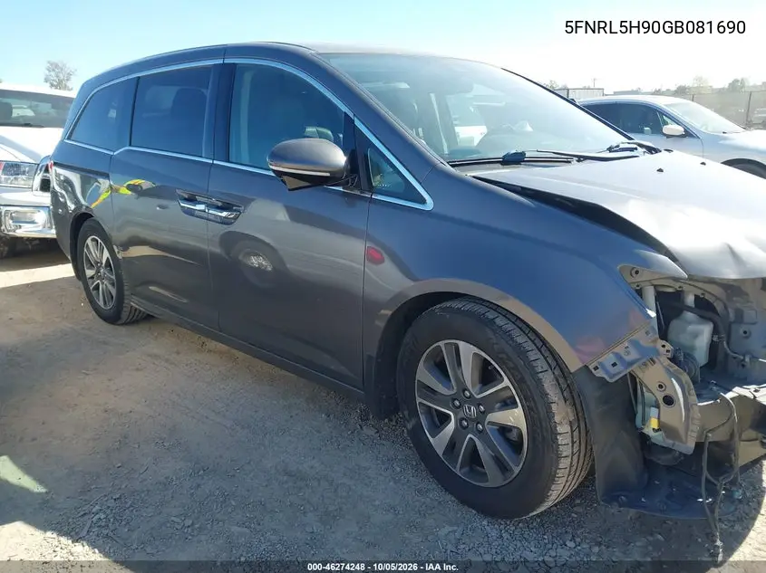 HONDA ODYSSEY 2016, VIN 5FNRL5H90GB081690