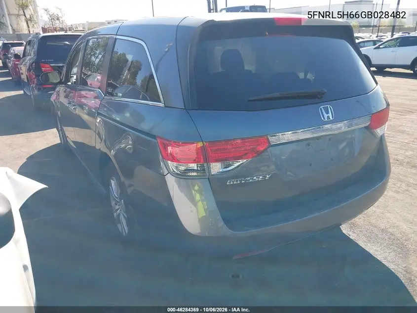 2016 HONDA ODYSSEY VIN 5FNRL5H66GB028482 — фото 3