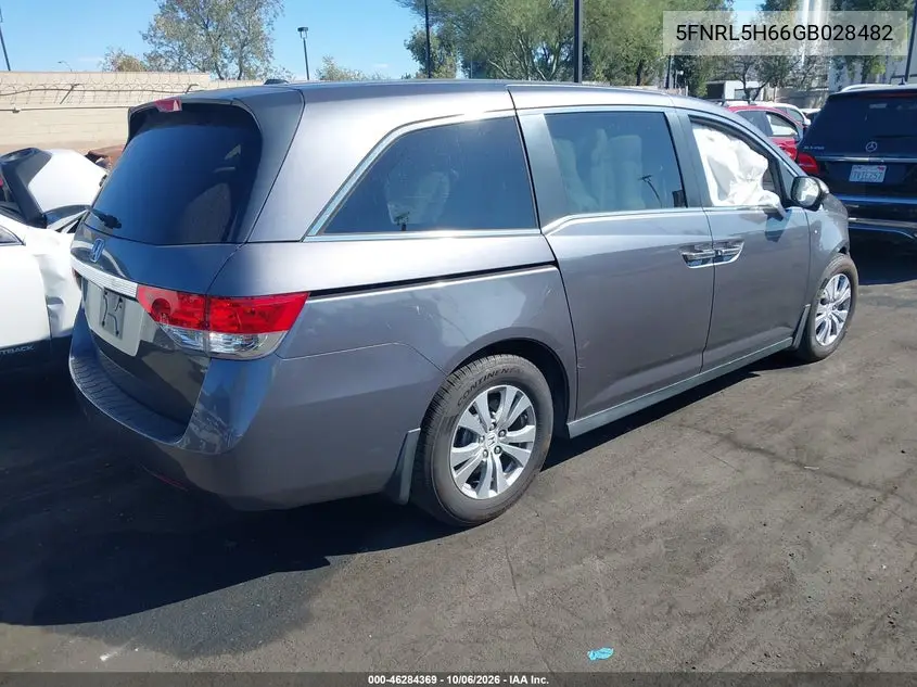 2016 HONDA ODYSSEY VIN 5FNRL5H66GB028482 — фото 4