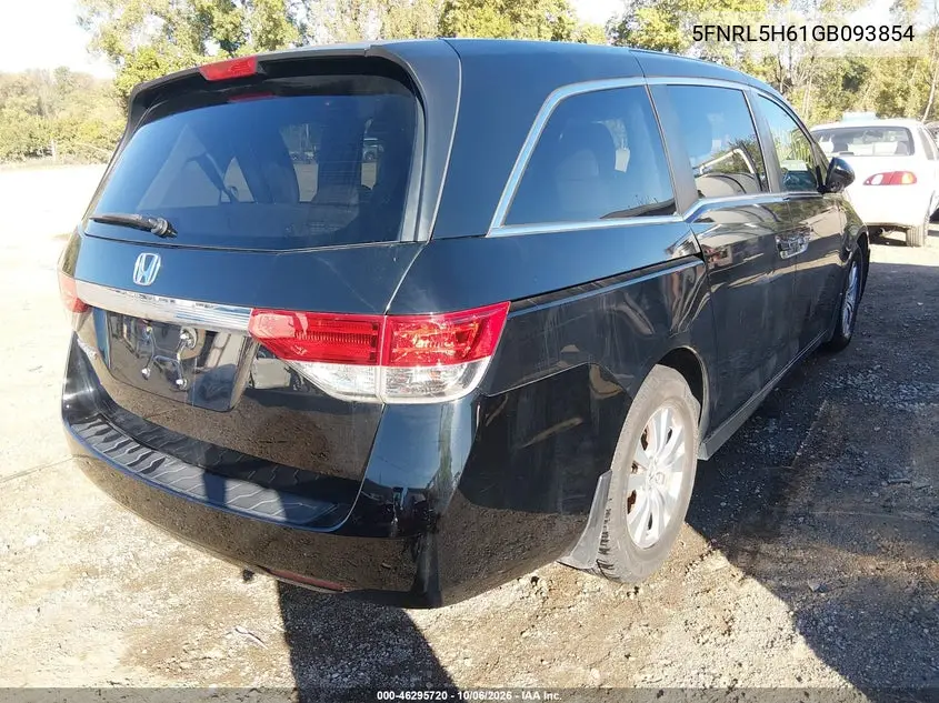 2016 HONDA ODYSSEY VIN 5FNRL5H61GB093854 — фото 4