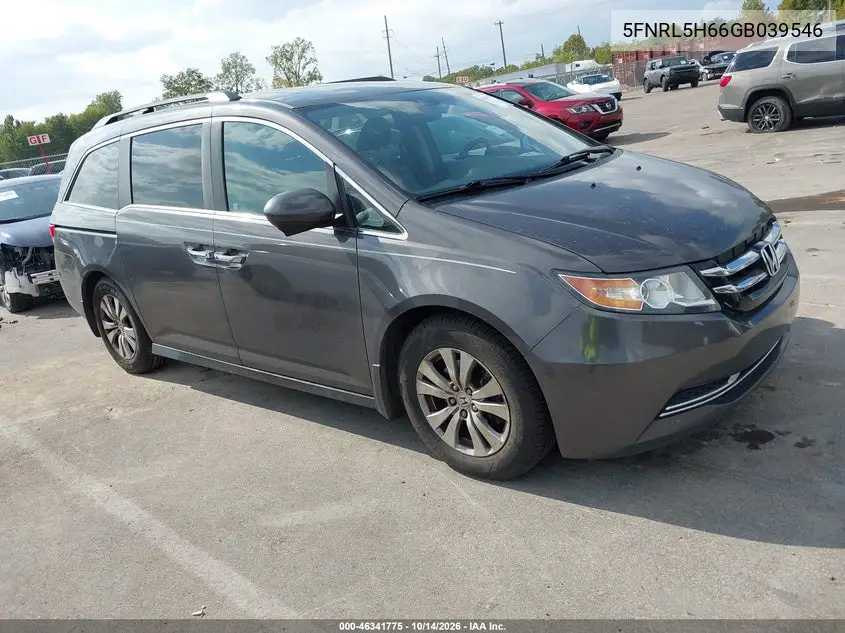 HONDA ODYSSEY 2016, VIN 5FNRL5H66GB039546