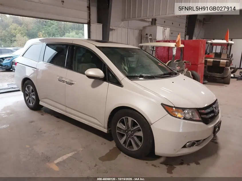 HONDA ODYSSEY 2016, VIN 5FNRL5H91GB027914