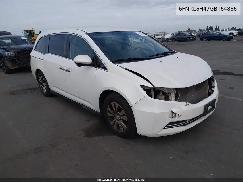 HONDA ODYSSEY 2016, VIN 5FNRL5H47GB154865