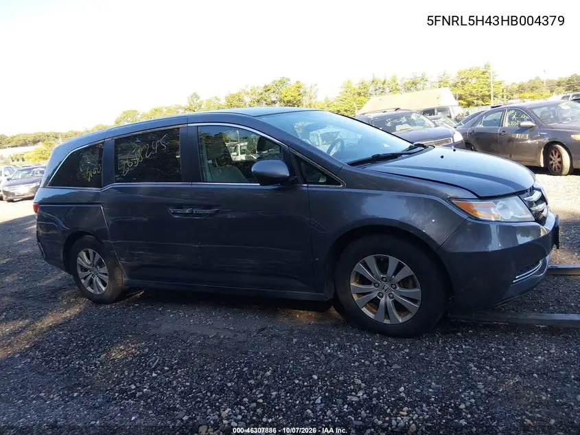 2017 HONDA ODYSSEY VIN 5FNRL5H43HB004379 — фото 12