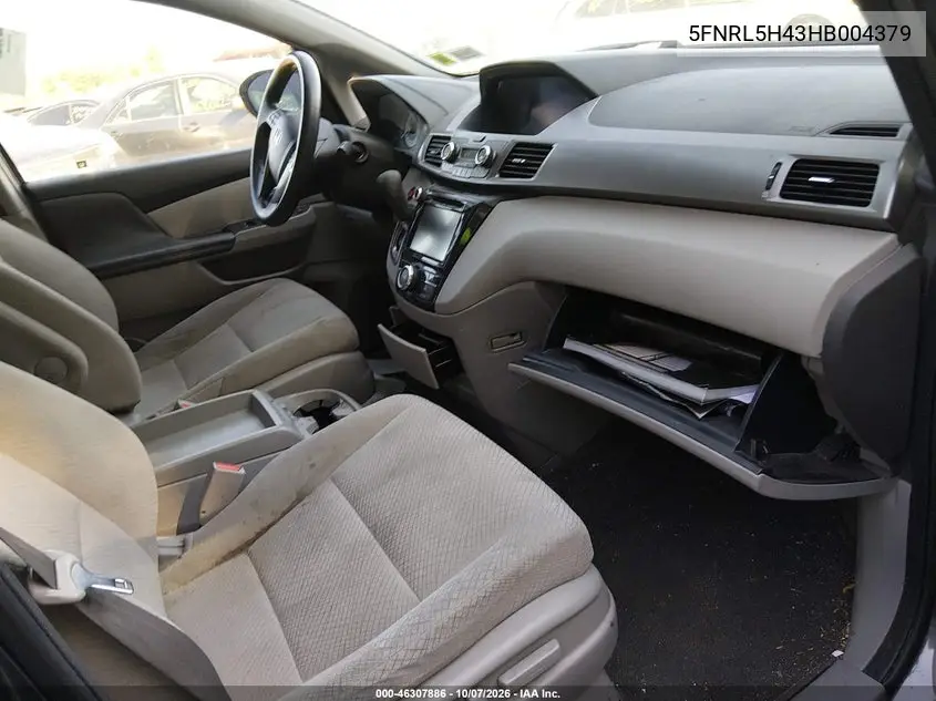 2017 HONDA ODYSSEY VIN 5FNRL5H43HB004379 — фото 5