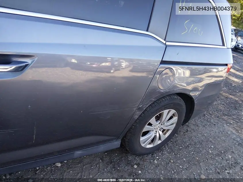 2017 HONDA ODYSSEY VIN 5FNRL5H43HB004379 — фото 6