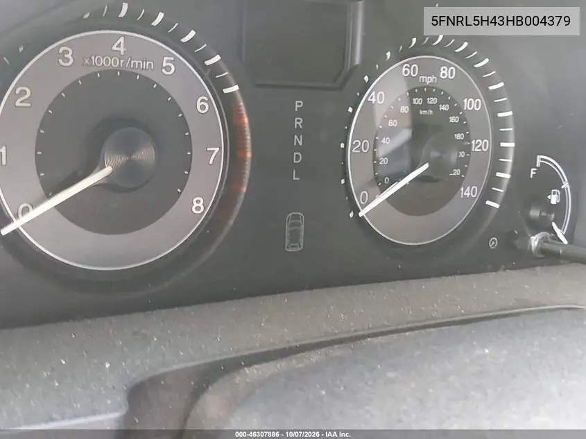 2017 HONDA ODYSSEY VIN 5FNRL5H43HB004379 — фото 7