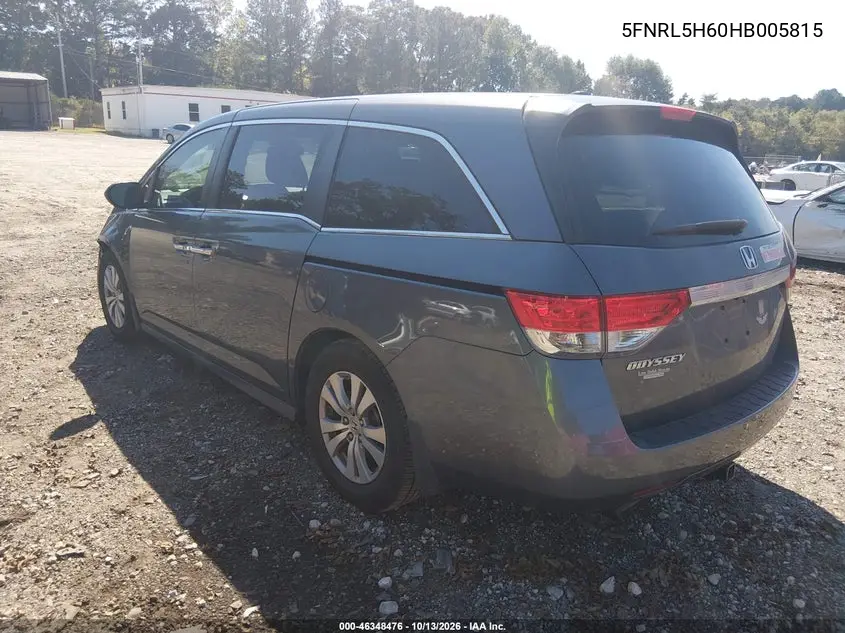 2017 HONDA ODYSSEY VIN 5FNRL5H60HB005815 — фото 3