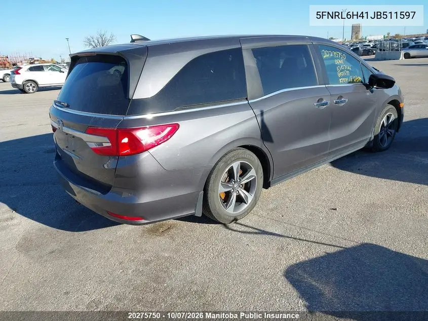 2018 HONDA ODYSSEY VIN 5FNRL6H41JB511597 — фото 4