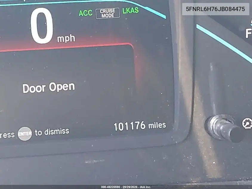 2018 HONDA ODYSSEY VIN 5FNRL6H76JB084475 — фото 15