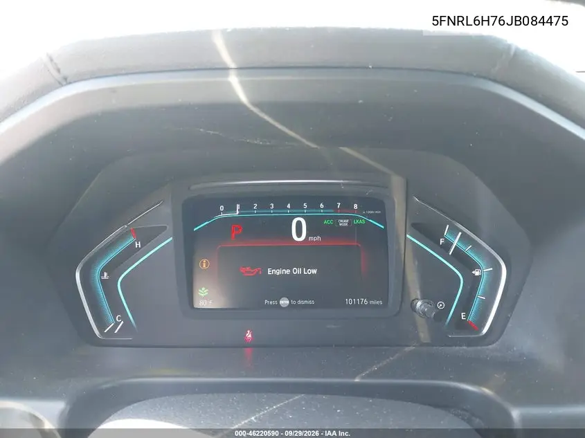 2018 HONDA ODYSSEY VIN 5FNRL6H76JB084475 — фото 7