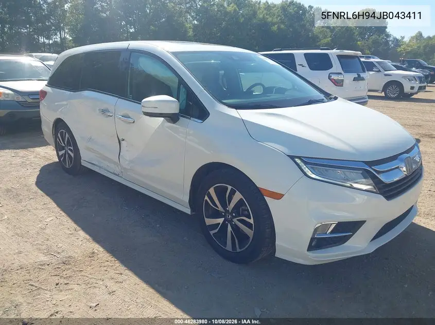 HONDA ODYSSEY 2018, VIN 5FNRL6H94JB043411