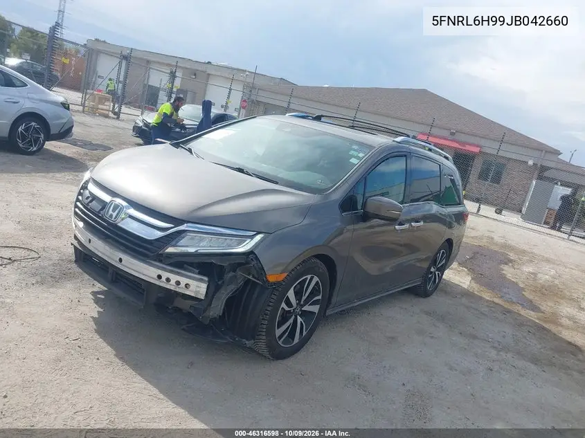 2018 HONDA ODYSSEY VIN 5FNRL6H99JB042660 — фото 2