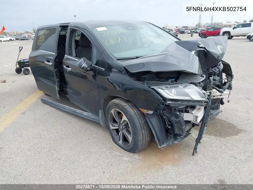 HONDA ODYSSEY 2019, VIN 5FNRL6H4XKB502754