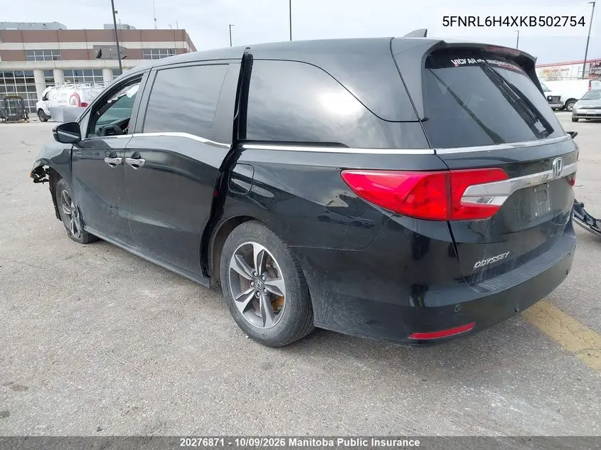 2019 HONDA ODYSSEY VIN 5FNRL6H4XKB502754 — фото 3