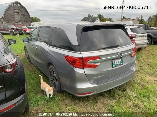 2019 HONDA ODYSSEY VIN 5FNRL6H47KB505711 — фото 3