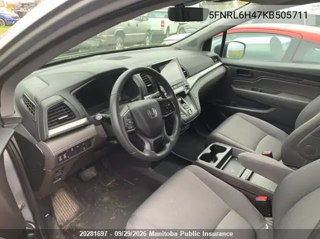 2019 HONDA ODYSSEY VIN 5FNRL6H47KB505711 — фото 5