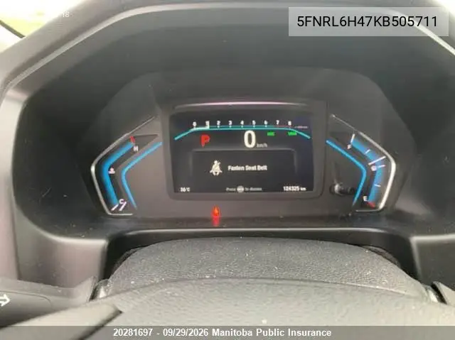 2019 HONDA ODYSSEY VIN 5FNRL6H47KB505711 — фото 7