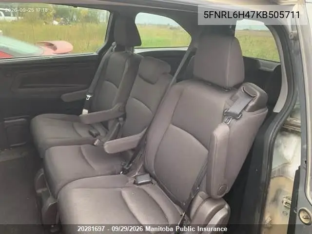 2019 HONDA ODYSSEY VIN 5FNRL6H47KB505711 — фото 8