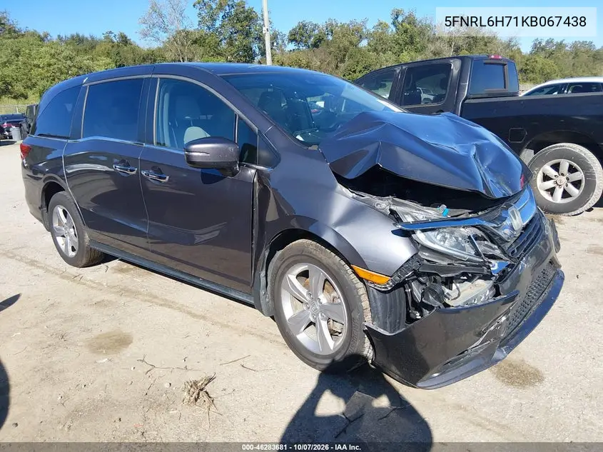HONDA ODYSSEY 2019, VIN 5FNRL6H71KB067438