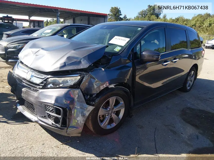 2019 HONDA ODYSSEY VIN 5FNRL6H71KB067438 — фото 2