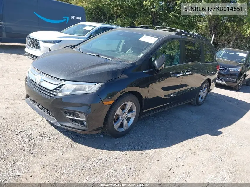 2019 HONDA ODYSSEY VIN 5FNRL6H77KB014551 — фото 2