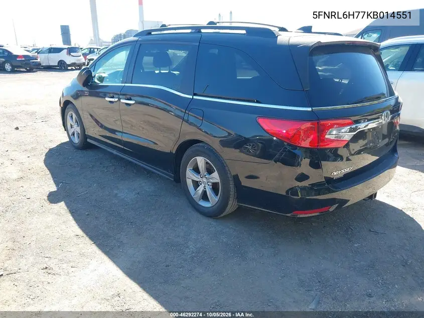 2019 HONDA ODYSSEY VIN 5FNRL6H77KB014551 — фото 3