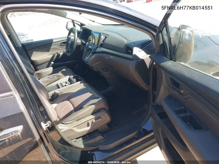 2019 HONDA ODYSSEY VIN 5FNRL6H77KB014551 — фото 5