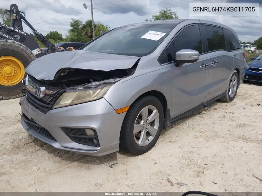 2019 HONDA ODYSSEY VIN 5FNRL6H74KB011705 — фото 2