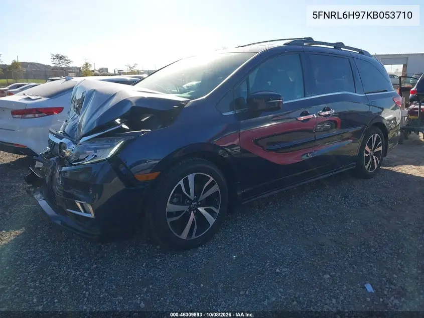 2019 HONDA ODYSSEY VIN 5FNRL6H97KB053710 — фото 2