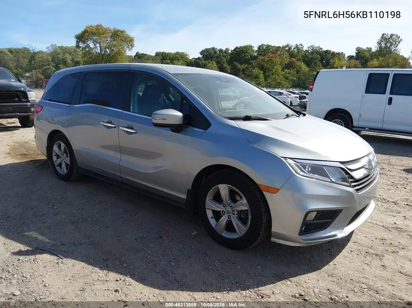HONDA ODYSSEY 2019, VIN 5FNRL6H56KB110198