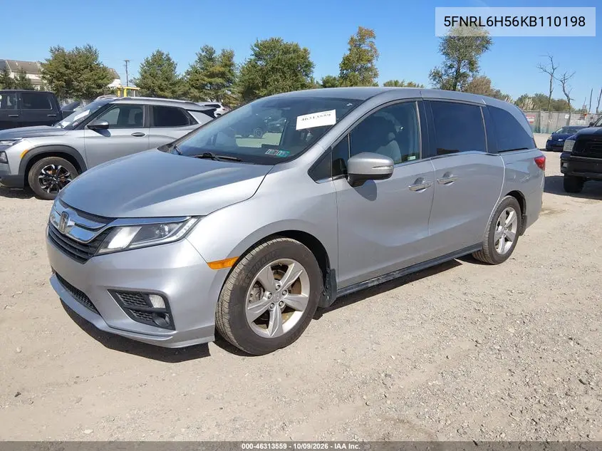 2019 HONDA ODYSSEY VIN 5FNRL6H56KB110198 — фото 2