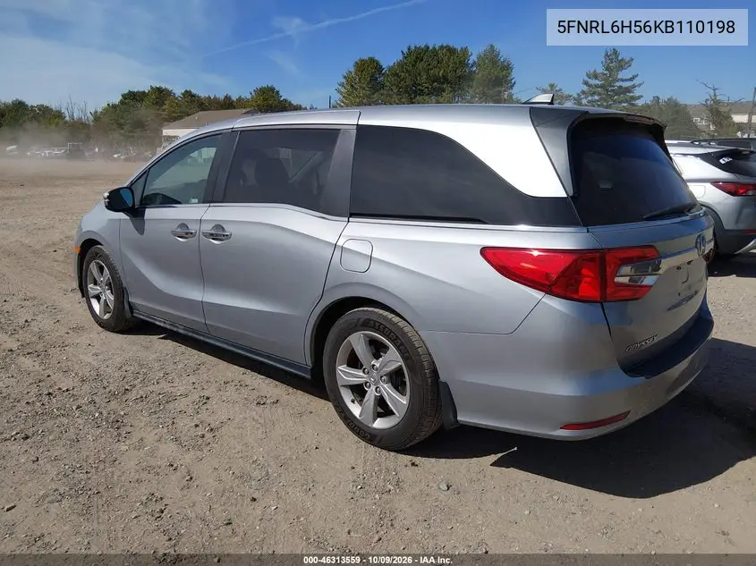 2019 HONDA ODYSSEY VIN 5FNRL6H56KB110198 — фото 3