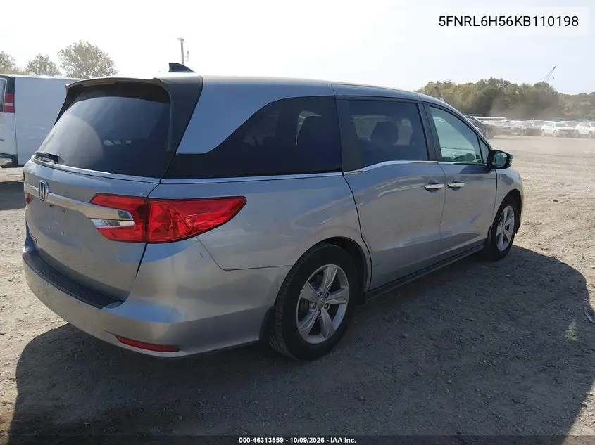 2019 HONDA ODYSSEY VIN 5FNRL6H56KB110198 — фото 4
