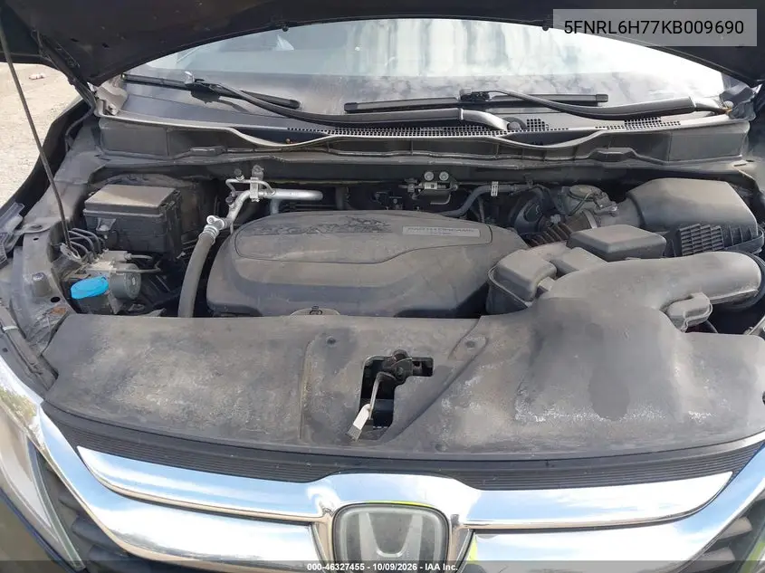 2019 HONDA ODYSSEY VIN 5FNRL6H77KB009690 — фото 10