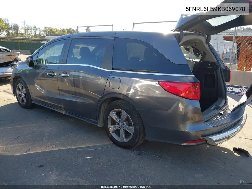 2019 HONDA ODYSSEY VIN 5FNRL6H59KB069078 — фото 3