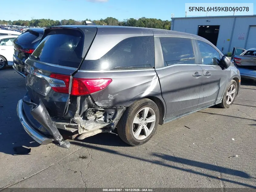 2019 HONDA ODYSSEY VIN 5FNRL6H59KB069078 — фото 4