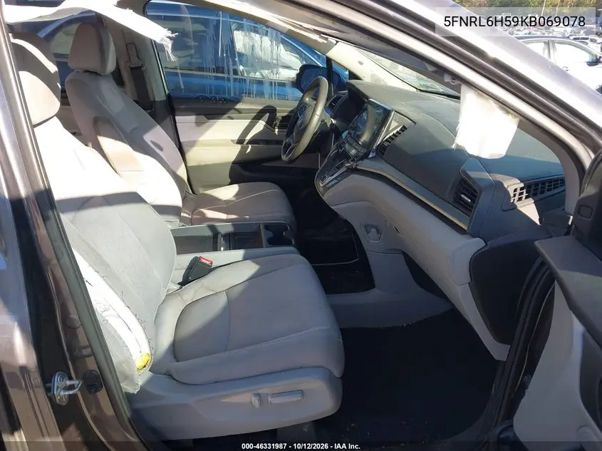 2019 HONDA ODYSSEY VIN 5FNRL6H59KB069078 — фото 5
