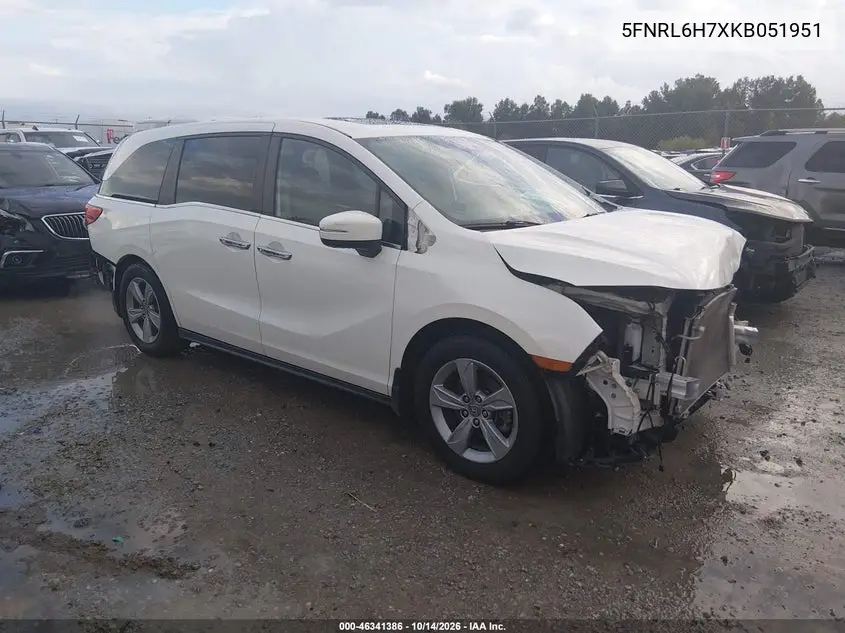 HONDA ODYSSEY 2019, VIN 5FNRL6H7XKB051951