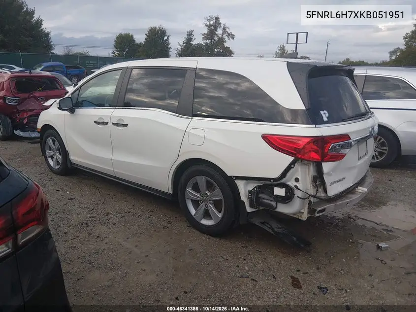 2019 HONDA ODYSSEY VIN 5FNRL6H7XKB051951 — фото 3