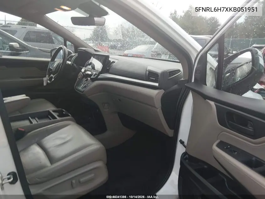 2019 HONDA ODYSSEY VIN 5FNRL6H7XKB051951 — фото 5