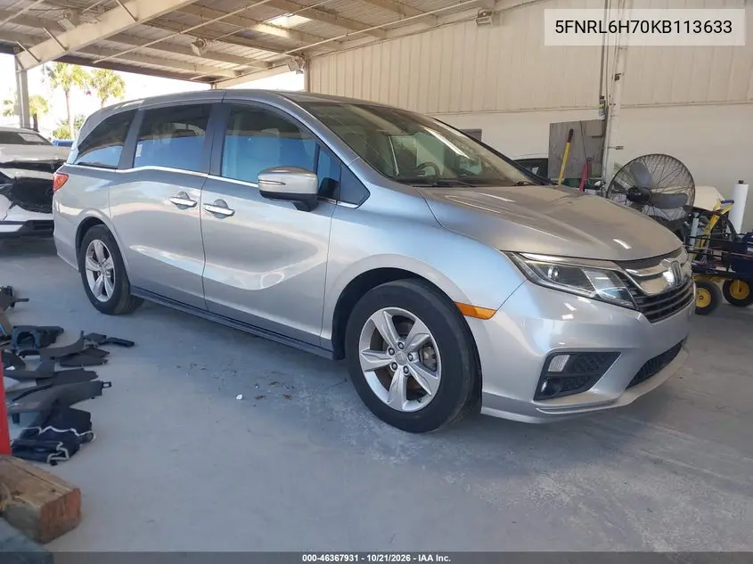 HONDA ODYSSEY 2019, VIN 5FNRL6H70KB113633