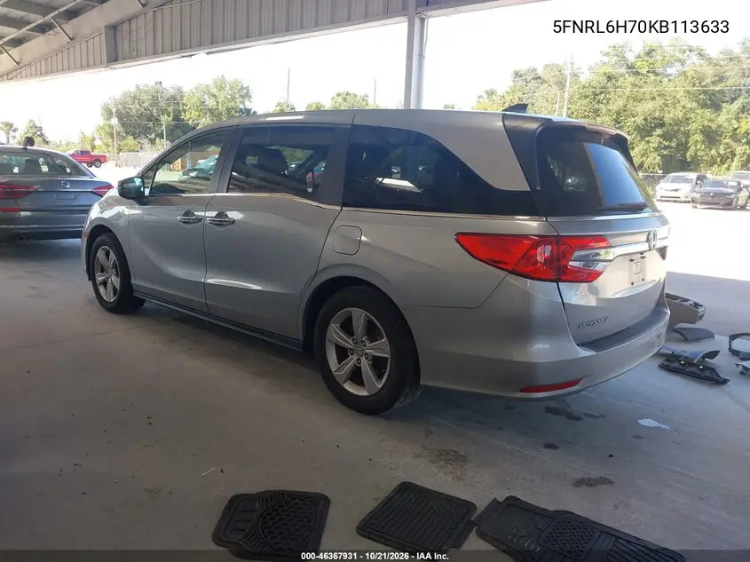 2019 HONDA ODYSSEY VIN 5FNRL6H70KB113633 — фото 3