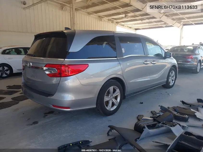 2019 HONDA ODYSSEY VIN 5FNRL6H70KB113633 — фото 4