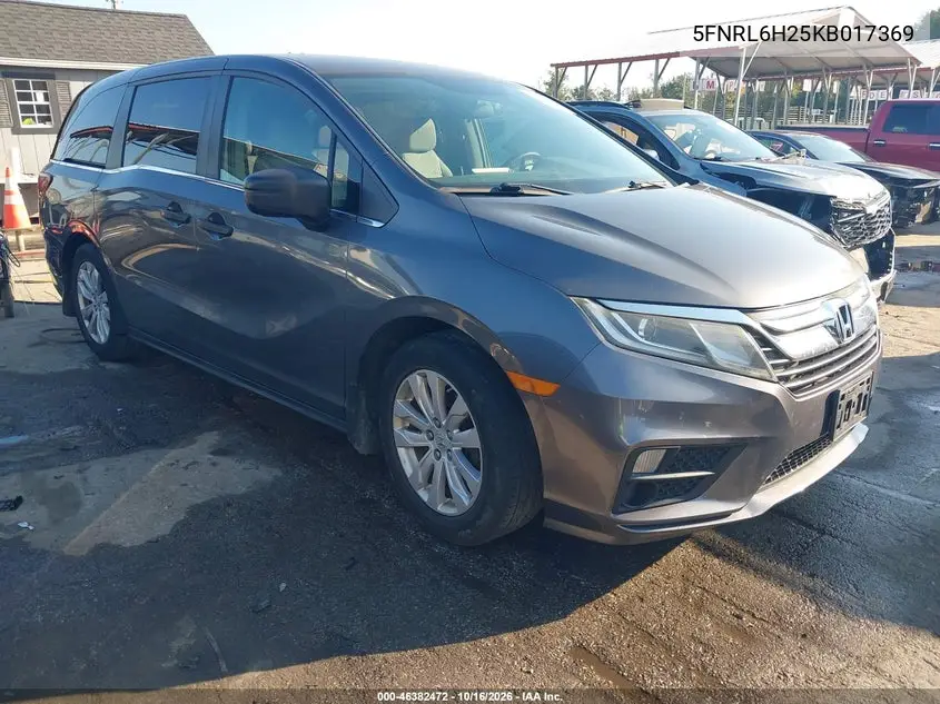 HONDA ODYSSEY 2019, VIN 5FNRL6H25KB017369