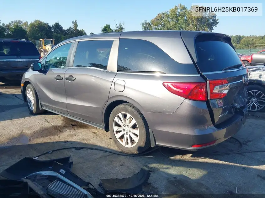 2019 HONDA ODYSSEY VIN 5FNRL6H25KB017369 — фото 3